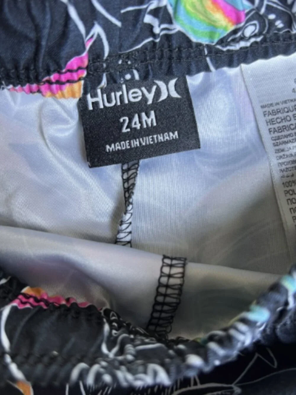 Hurley Toucan Print Swim‎ Trunks Toddler 24M Neon